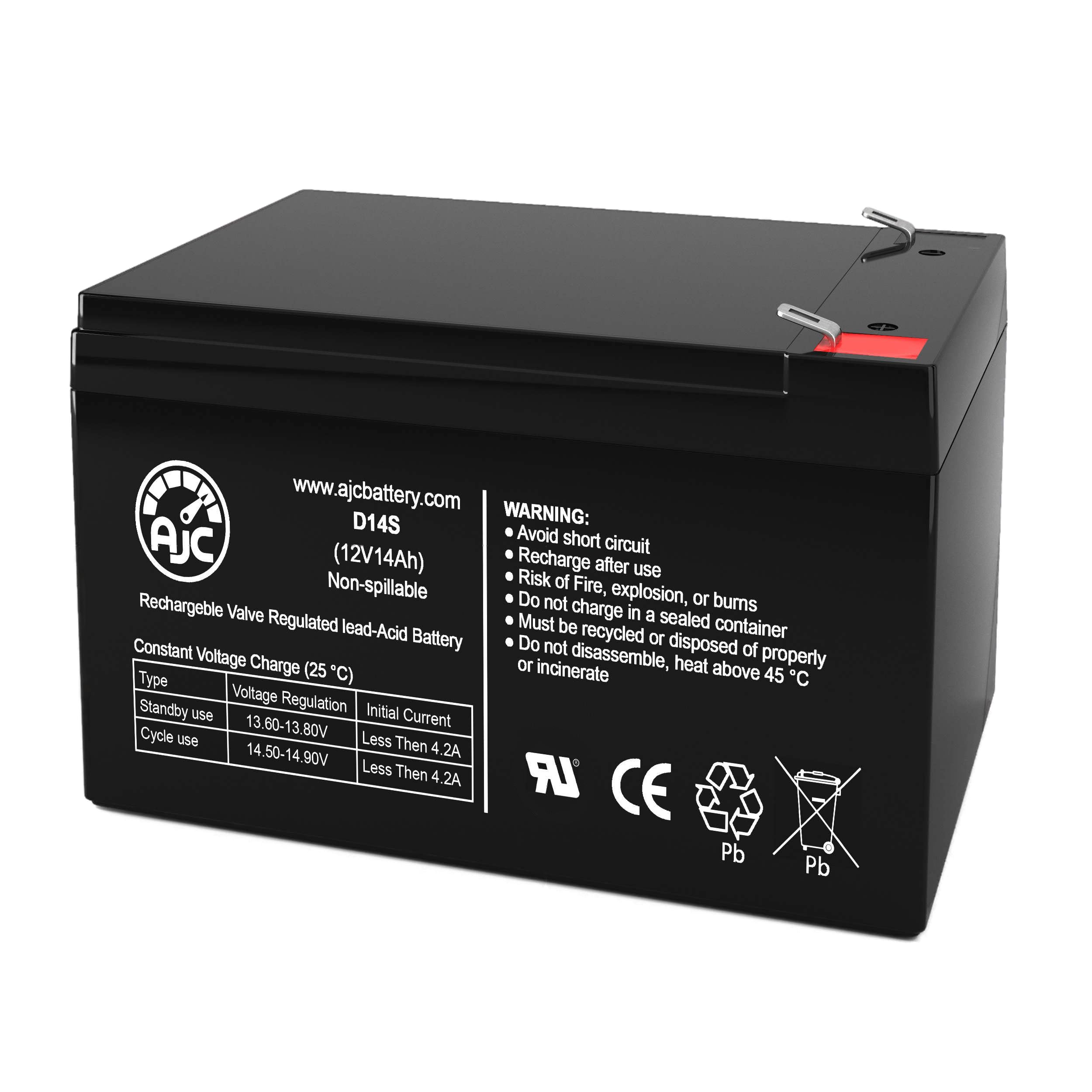 AJC Battery Compatible with Long Way LW-6FM14 12V 14Ah Sealed Lead Acid Battery