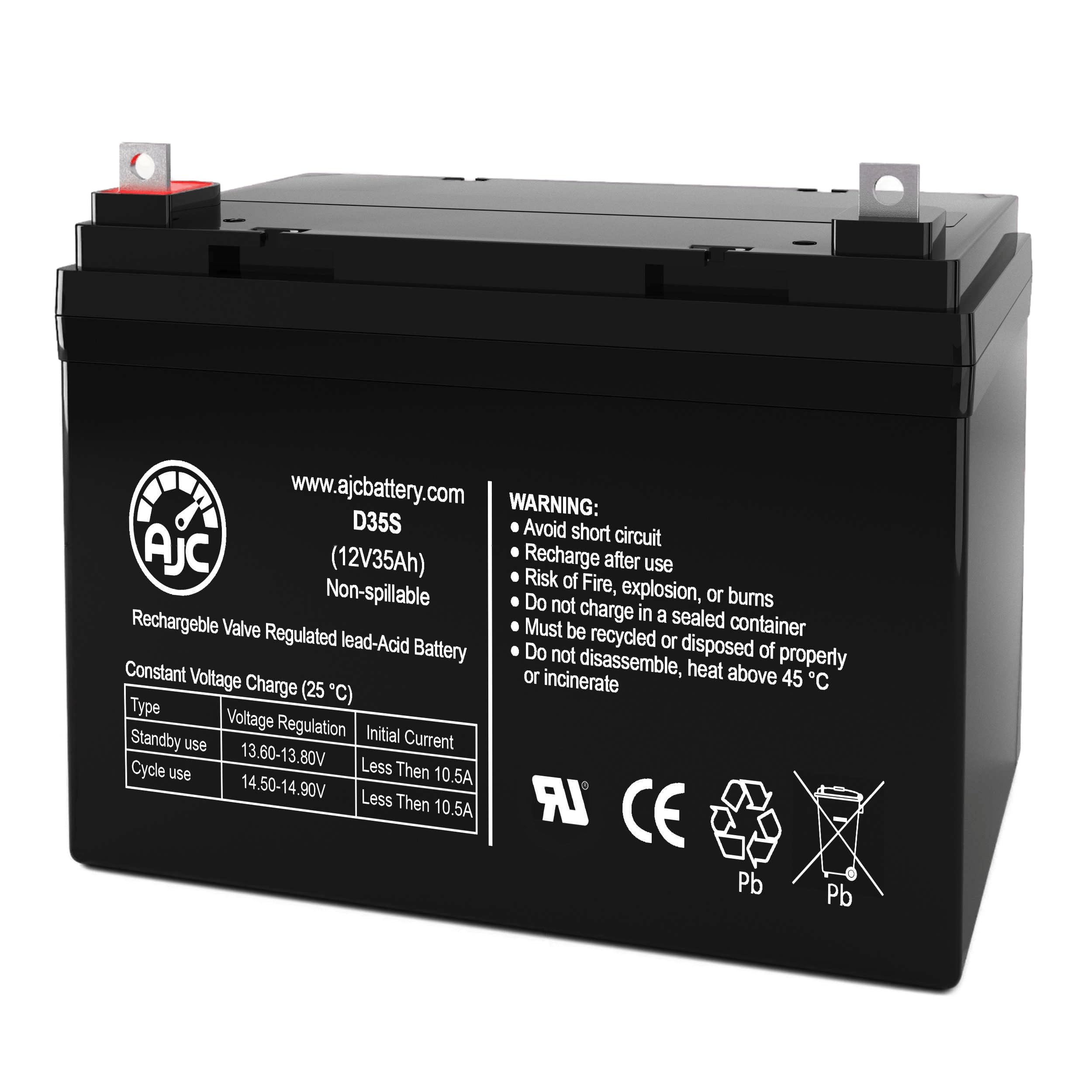 AJC Battery Compatible with Duracell Ultra 12V 35Ah 12V 35Ah Sealed Lead Acid Battery