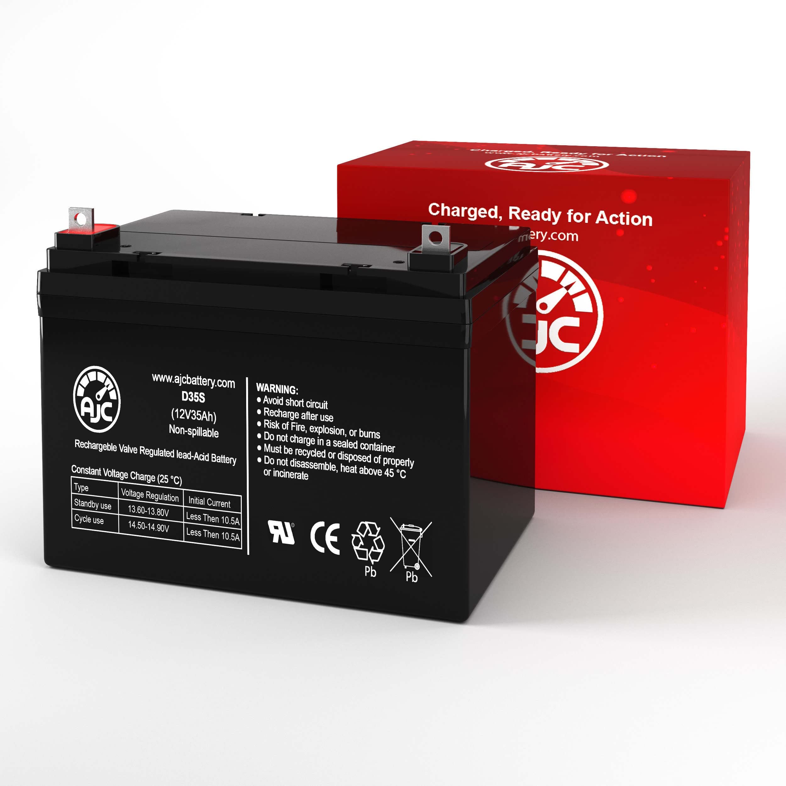 AJC Battery Compatible with Duracell Ultra 12V 35Ah 12V 35Ah Sealed Lead Acid Battery