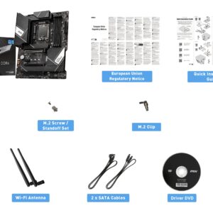 MSI PRO Z790-A WiFi DDR4 ProSeries Motherboard (Supports 12th/13th/14th Gen Intel Processors, LGA 1700, DDR4, PCIe 5.0, M.2, SATA 6G, 2.5Gbps LAN, USB 3.2 Gen2, Wi-Fi 6E, Bluetooth 5.3, ATX)