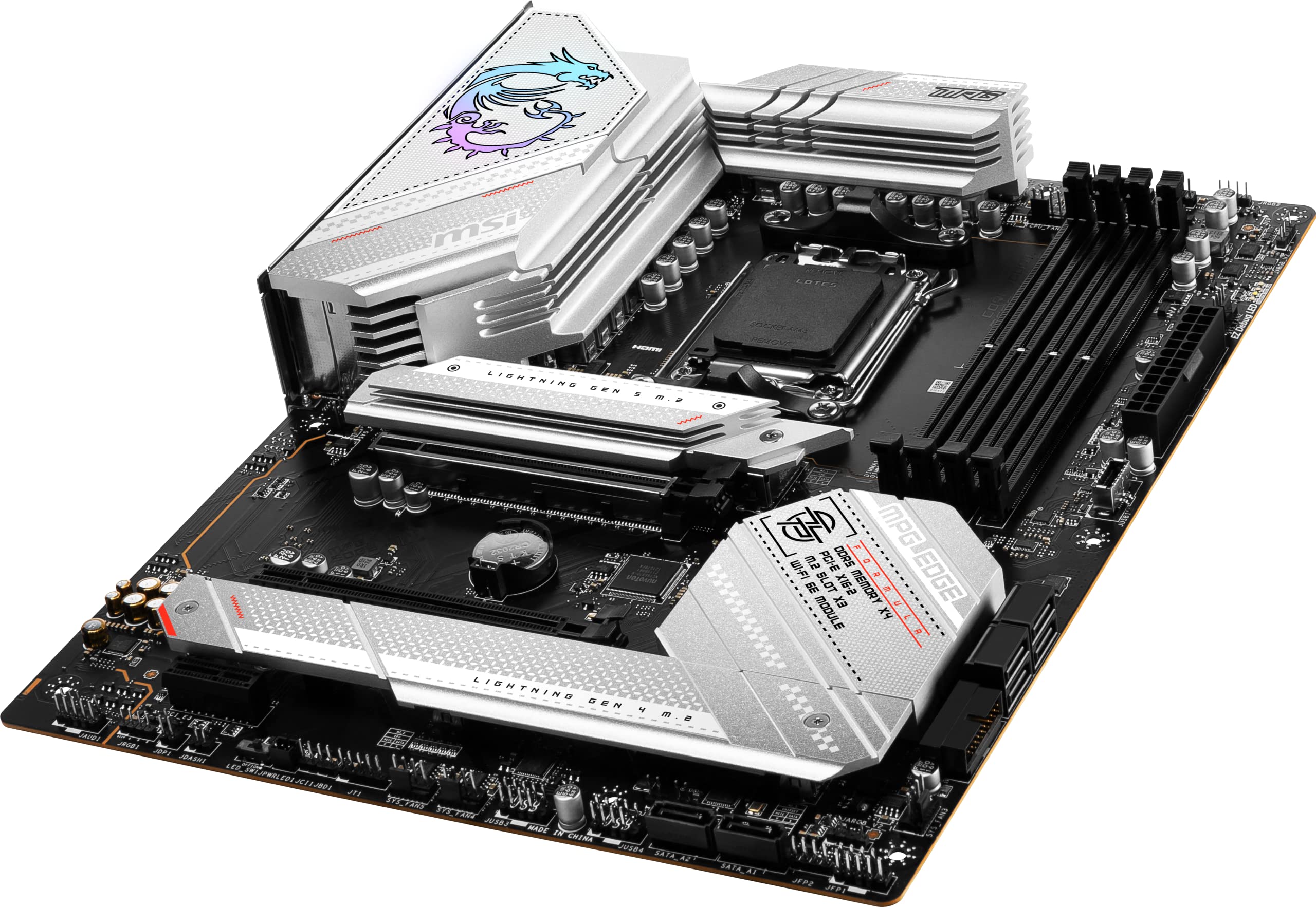 MSI MPG B650 Edge WiFi Gaming Motherboard (AMD Ryzen 9000/8000/7000 Series Processors, AM5, ATX, DDR5, PCIe 4.0, M.2, SATA 6Gb/s, USB 3.2 Gen 2, HDMI/DP, Wi-Fi 6E, Bluetooth 5.3, ATX)