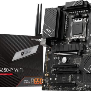 MSI PRO B650-P WiFi ProSeries Motherboard (AMD AM5, ATX, DDR5, PCIe 4.0, M.2, SATA 6Gb/s, USB 3.2 Gen 2, HDMI/DP, Wi-Fi 6E, AMD Ryzen 7000 Series Desktop Processors)