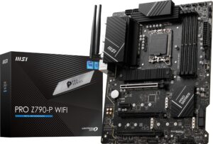 msi pro z790-p wifi proseries motherboard (supports 12th/13th/14th gen intel processors, lga 1700, ddr5, pcie 5.0, m.2, 2.5gbps lan, usb 3.2 gen2, hdmi/dp, wi-fi 6e, bluetooth 5.3, atx)