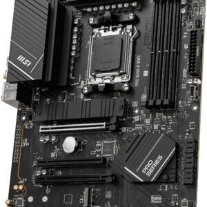 MSI PRO B650-P WiFi ProSeries Motherboard (AMD AM5, ATX, DDR5, PCIe 4.0, M.2, SATA 6Gb/s, USB 3.2 Gen 2, HDMI/DP, Wi-Fi 6E, AMD Ryzen 7000 Series Desktop Processors)