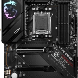 MSI MPG B650 Carbon WiFi Gaming Motherboard (AMD AM5, ATX, DDR5, PCIe 4.0, M.2, SATA 6Gb/s, USB 3.2 Gen 2, HDMI/DP, Wi-Fi 6E, AMD Ryzen 7000 Series Desktop Processors)