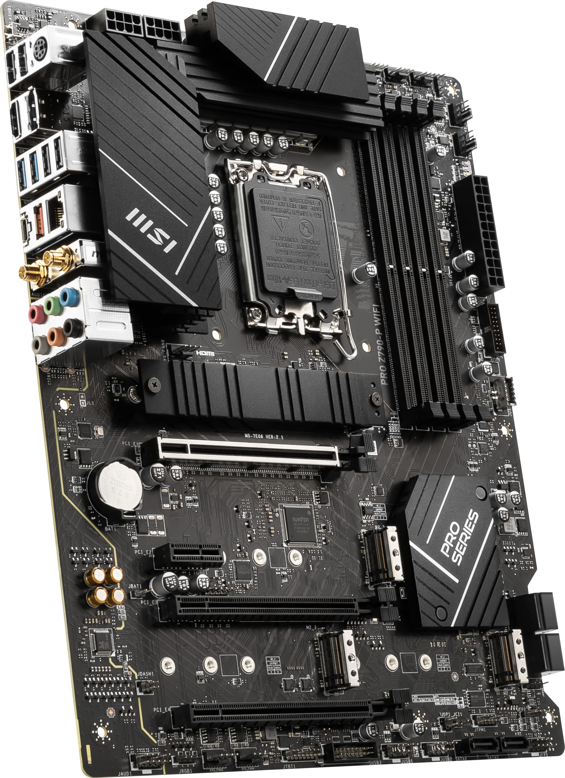 MSI PRO Z790-P WiFi ProSeries Motherboard (Supports 12th/13th/14th Gen Intel Processors, LGA 1700, DDR5, PCIe 5.0, M.2, 2.5Gbps LAN, USB 3.2 Gen2, HDMI/DP, Wi-Fi 6E, Bluetooth 5.3, ATX)