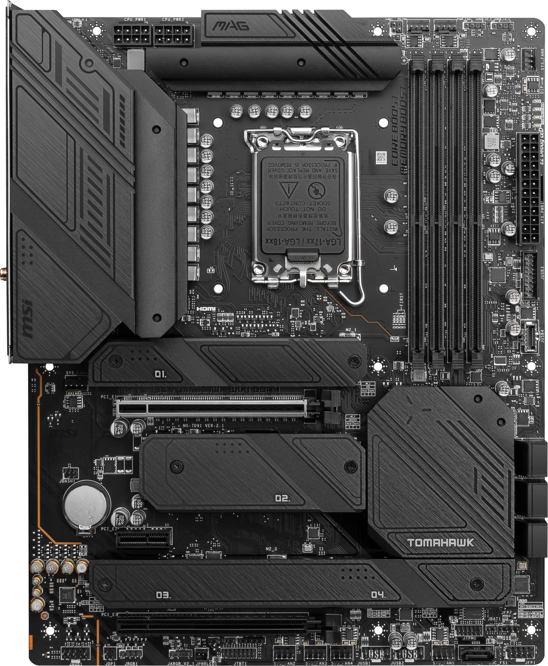 MSI MAG Z790 Tomahawk WiFi DDR4 Gaming Motherboard (Supports 12th/13th Gen Intel Processors, LGA 1700, DDR4, PCIe 5.0, M.2, 2.5Gbps LAN, USB 3.2 Gen2, Wi-Fi 6E, ATX)