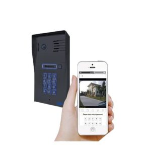 GBF Smart Video Door Phone & Doorbell Intercom System with a Smart keypad(PL963PMBL-POE)- 1080P Camera, Built in POE, Control Two Locks remotely, Timed Unlock