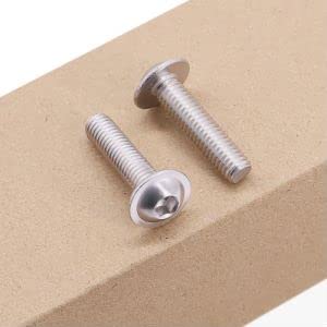 M5-0.8 x 20mm (40 pcs) Flanged Button Socket Head Cap Screws, 304 Stainless Steel, Full Thread, ISO7380-2