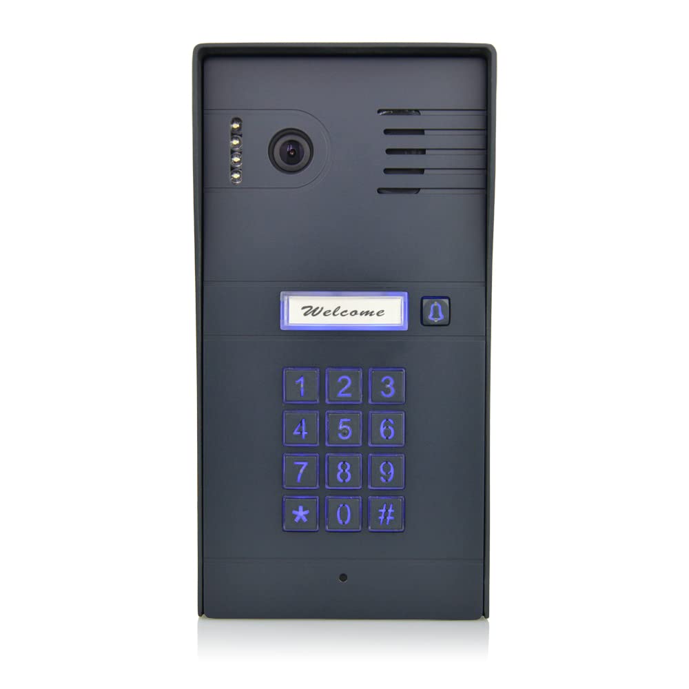 GBF Smart Video Door Phone & Doorbell Intercom System with a Smart keypad(PL963PMBL-POE)- 1080P Camera, Built in POE, Control Two Locks remotely, Timed Unlock