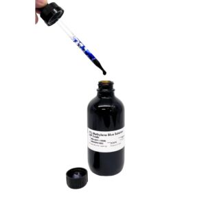 1% Methylene Blue Solution with Dropper - USP Grade - 1μm Filtered Liquid - 100mL