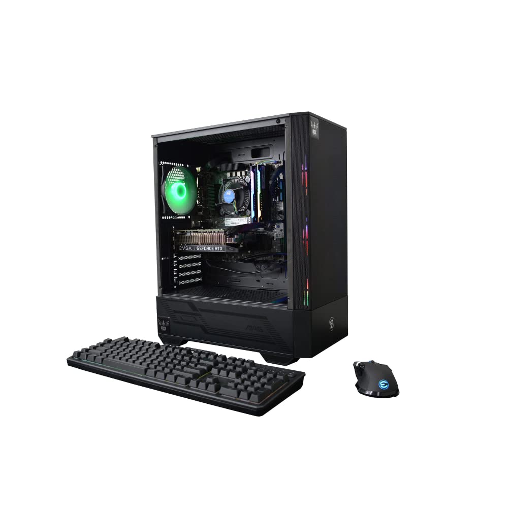 NSX GAMING PC Gaming Desktop Gamer Computer Intel Core I5 10400F, GeForce RTX 2060 6GB, 16 GB Ram (2x8) 480 Gb SSD, USB-C WiFi, Hdmi, Mouse and Keyboard Gamer, Win 11 Home