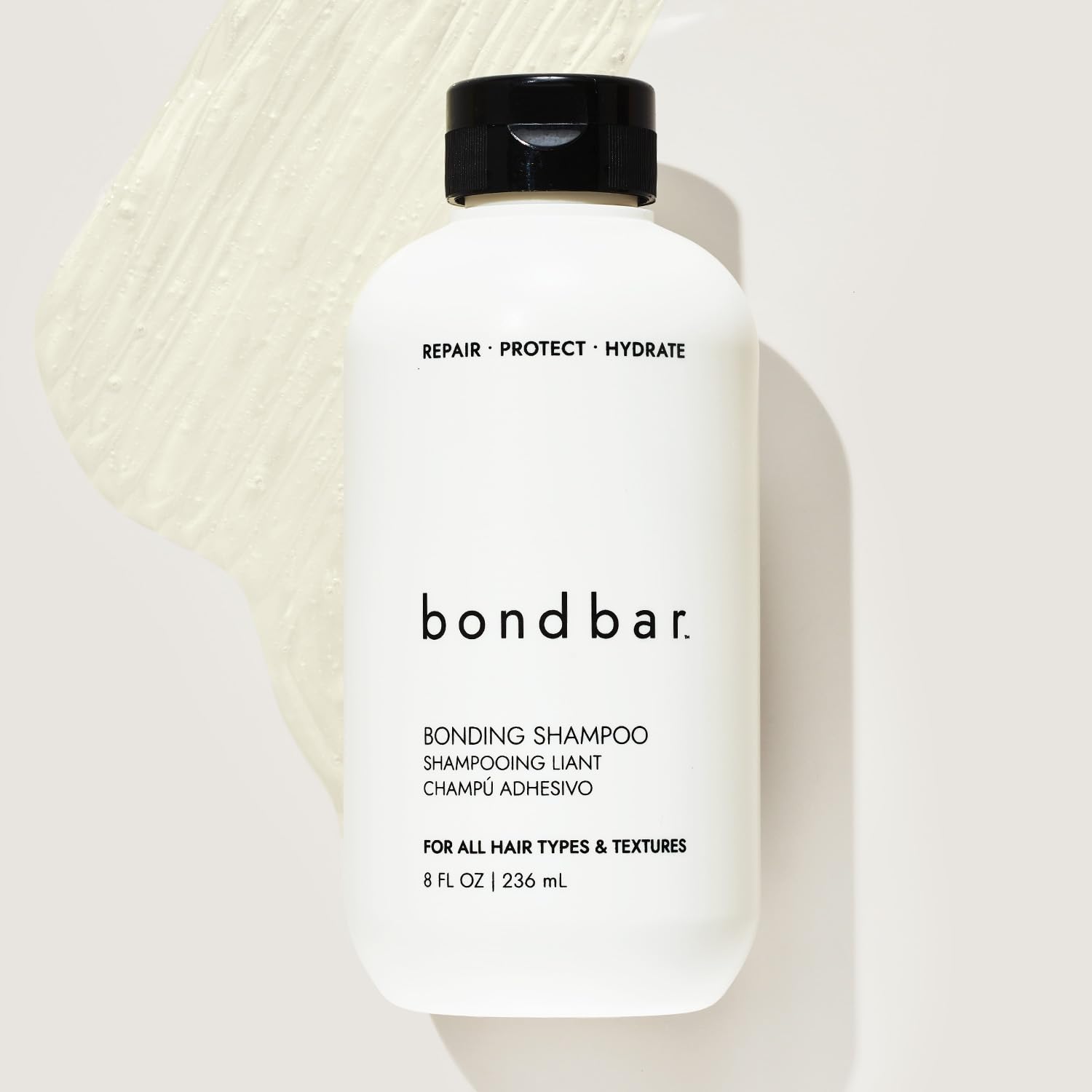 Bondbar Repairing Shampoo, Protects, Strengthens & Hydrates All Hair Types & Textures, Prevents Flyaways & Frizz, Adds Moisture & Shine, Vegan, Cruelty-Free, 8 Fl. Oz.