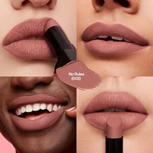 REVLON Lipstick, ColorStay Suede Ink, Built-in Primer, Infused with Vitamin E, Waterproof, Smudge-proof, Matte Color, 002 No Rules, 0.09 oz.