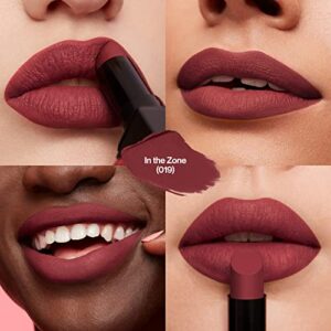 REVLON Lipstick, ColorStay Suede Ink, Built-in Primer, Infused with Vitamin E, Waterproof, Smudge-proof, Matte Color, 018 In the Zone, 0.09 oz.