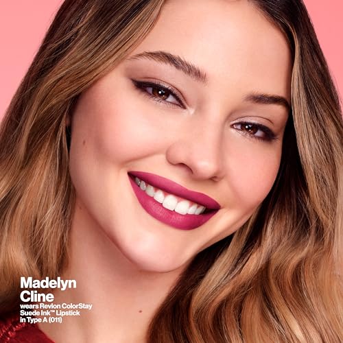 REVLON Lipstick, ColorStay Suede Ink, Built-in Primer, Infused with Vitamin E, Waterproof, Smudge-proof, Matte Color, 002 No Rules, 0.09 oz.