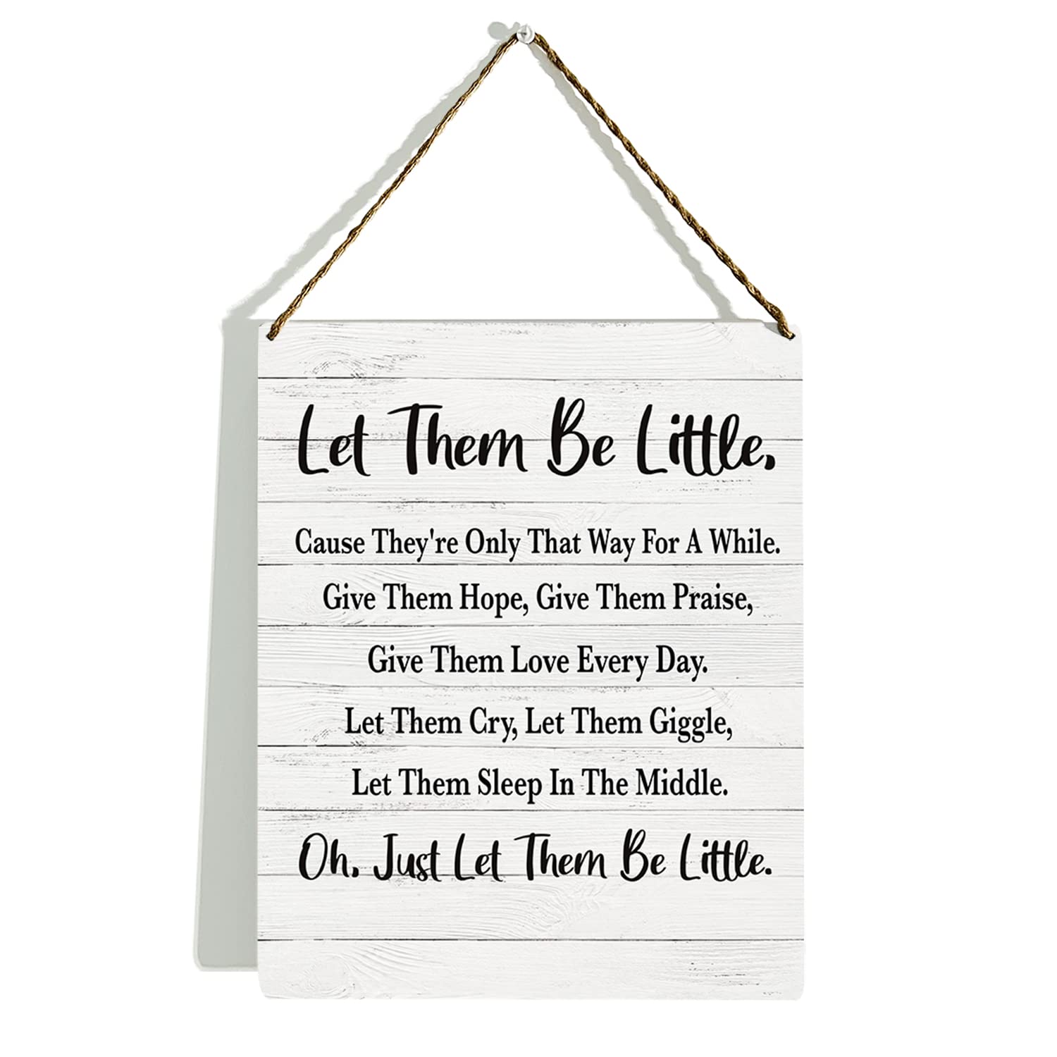 KongMoTree Let them be little, Nursery Quotes Wall Art, Nursery Quote Sign, Nursery Sign, Nursery Decor, Gender Neutral Nursery Art, Boys Girls Room Wall Sign, 8x10 Inch(GMS628)