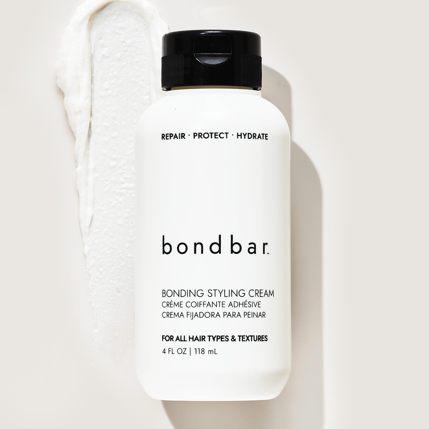 Bondbar Styling Cream for Damaged Hair, Smooths, Strengthens, Repairs all Hair Types & Textures, Vegan, Cruelty-Free, 4 Fl. Oz.