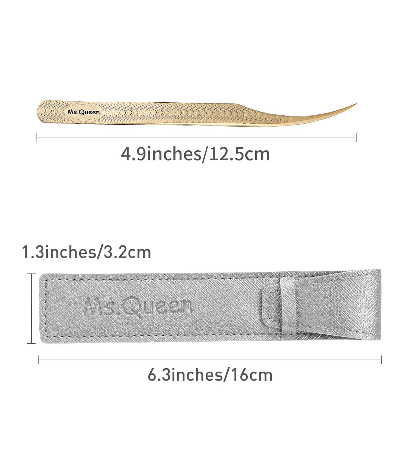 Ms.Queen Lash Extension Tweezers-Dolphin Shape Tip Isolation Tweezers for Classic Volume Eyelash Extensions