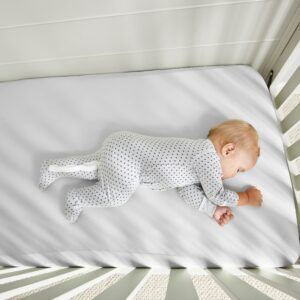 Bedgear Baby Dri-Tec Performance Crib Sheet – Bright White Baby Sheet – Moisture Wicking by Dri-Tec Technology – Breathable and Fitted Crib Sheet