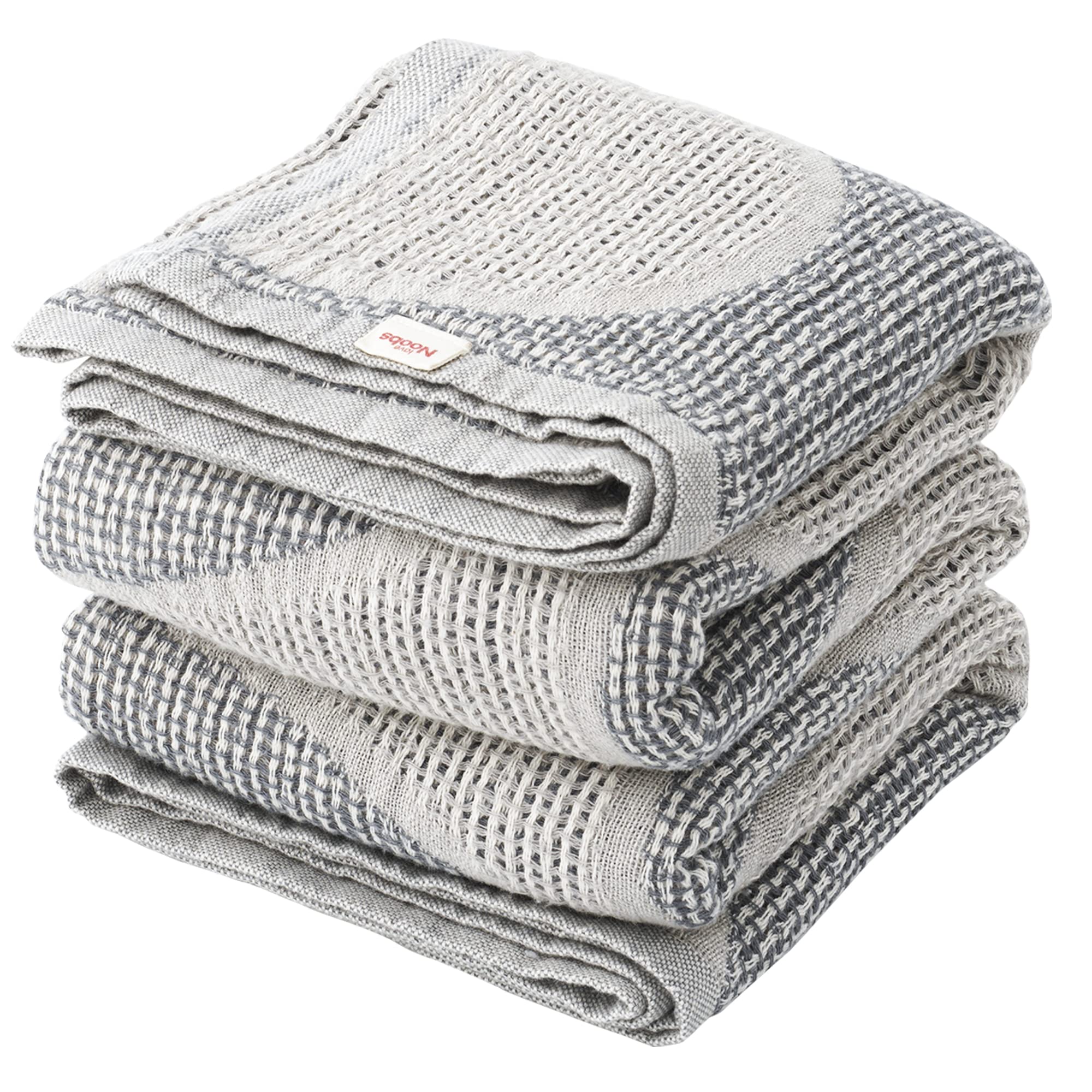 Love Noobs Baby Blankets for Newborn, 100% Organic Cotton Cellular Blankets, Knit Blanket, Soft Baby Boy and Girl Blankets, Stroller Travel Blanket, Baby Registry Gift, Grey