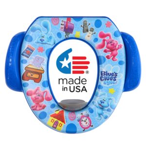 nickelodeon blue's clues soft potty seat and potty training seat - soft cushion, baby potty training, safe, easy to clean