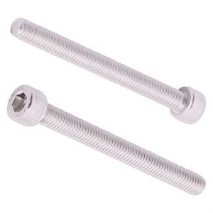 M6-1.0 x 75mm (12 Pcs) Socket Head Cap Screws, 304 Stainless Steel 18/8, Full Thread, Coarse Thread, DIN912