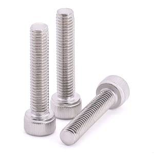 10-24 x 3/4" (50 Pcs) Socket Head Cap Screws, 304 Stainless Steel 18/8, Full Thread, Coarse Thread, ASME B18.3-1