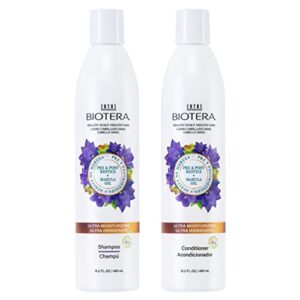 biotera ultra moisturizing shampoo and conditioner set | hydrates dry, damaged, coarse hair | microbiome friendly | vegan & cruelty free | paraben & sulfate free | color-safe | 15.2 fl oz