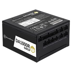 SilverStone Technology Decathlon DA1000R Gold Cybenetics Gold 1000W PCIe 5.0 Fully Modular ATX 3.0 Power Supply, SST-DA1000R-GM