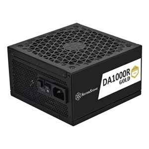 SilverStone Technology Decathlon DA1000R Gold Cybenetics Gold 1000W PCIe 5.0 Fully Modular ATX 3.0 Power Supply, SST-DA1000R-GM