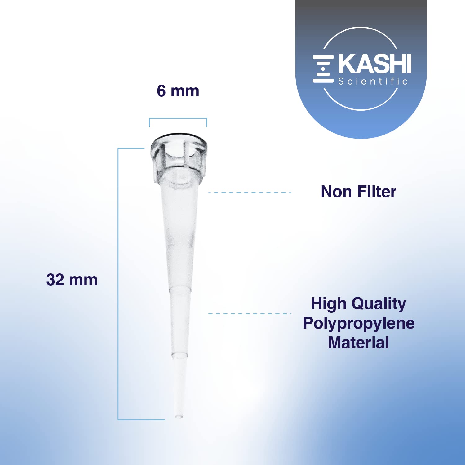 Kashi Scientific 10 uL Universal Racked Laboratory Pipette Tips, Sterile Dnase/Rnase Free, Pyrogen Safe [10ul, Non-Filtered, 96 Tips]