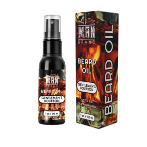 the man brand gentlemen's bourbon beard oil leave-in conditioner for men – luxurious bourbon beard oil for deep conditioning and styling care, soften and nourish beard (1 ounce, gentlemen's bourbon)