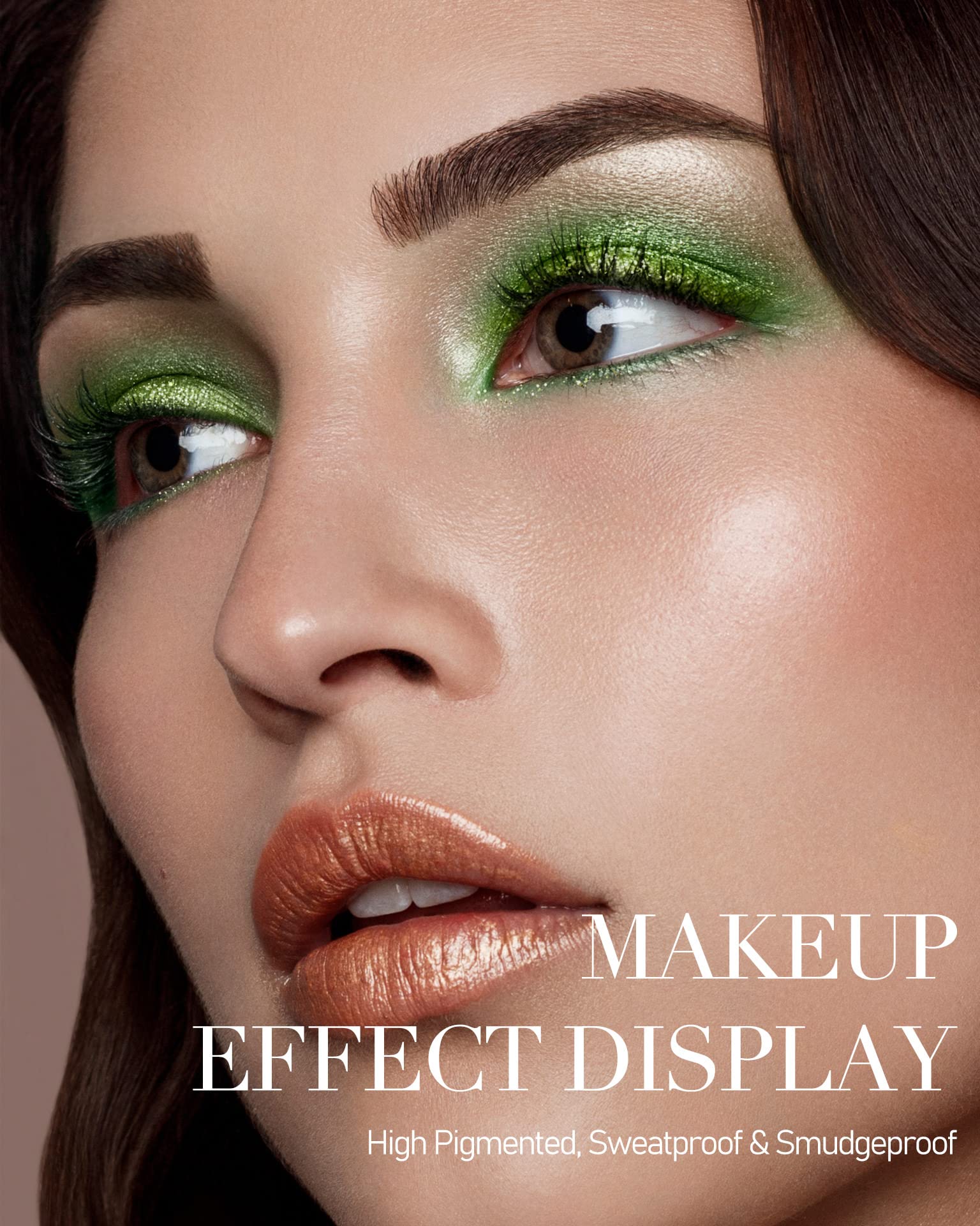 MAKI YIKA Green Eyeshadow Palette, 9 Color Green Eye Shadow Makeup Palette for Women, Matte Shimmer Glitter Eyeshadows Rich Pigmented & Ultra Blendable & Long Lasting (9color)