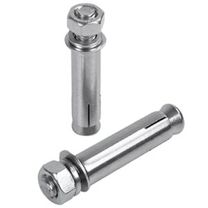 Expansion Screw, Stainless Steel Expansion Bolts, Screws, Screws,Expansion Bolts M8x60mm Wall Concrete Brick Expansion Screws Closed Hook Anchor Bolts (Color : Silver) (Color : Silver)