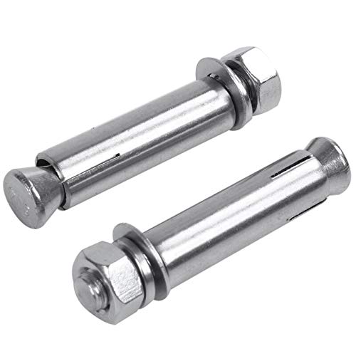 Expansion Screw, Stainless Steel Expansion Bolts, Screws, Screws,Expansion Bolts M8x60mm Wall Concrete Brick Expansion Screws Closed Hook Anchor Bolts (Color : Silver) (Color : Silver)