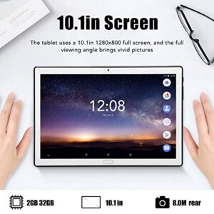 Pomya 10.1 Inch HD Tablet for Android 8.1, 3 Card Slot Dual SIM Dual Standby Tablet, 2GB RAM 32GB ROM IPS HD Tablet for Learning, Entertainment, Work (#1)