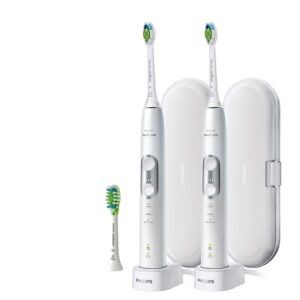 philips sonicare 6100 protectiveclean rechargeable toothbrush, white (2 pk.)