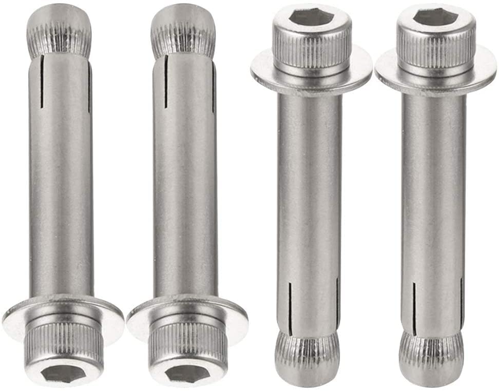 Expansion Screw, Stainless steel expansion bolts, screws, screws, Hardware Accessories - Expansion Bolt 304 Stainless Steel Sleeve Anchors for Household, Industrial, M10*120 4pcs (Color : M10*80 4pcs)