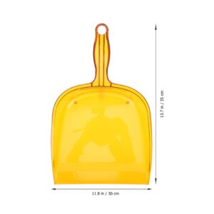 Cabilock Transparent Trash Bin Whisk Broom Compact Dustpan Cleaning Tool Household Garbage Shovel Heavy Duty Pan Home Hand Held Shovel Handle Dustpan Handheld Dustpan Home Shovel Plastic