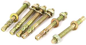 expansion screw, stainless steel expansion bolts, screws, screws, yellow zinc plated expansion bolt anchors gecko car repair bolts m6x60mm 6pcs (color : multiple colors) (color : multiple colors)