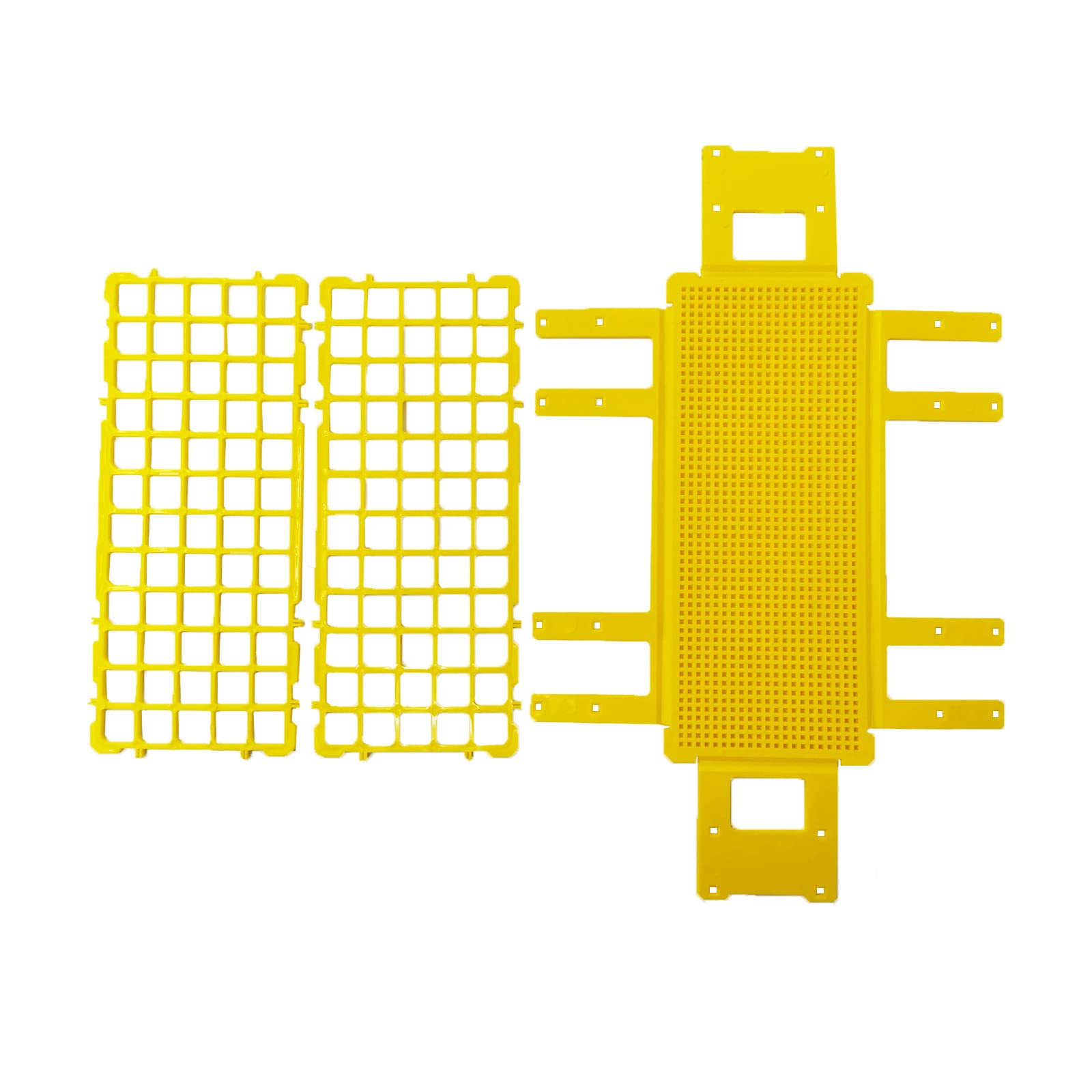 Pocomoco 3 Packs Plastic Test Tube Rack, 60 Holes Lab Test Tube Rack Holder for 16mm Test Tubes, Yellow, Detachable (Yellow60)