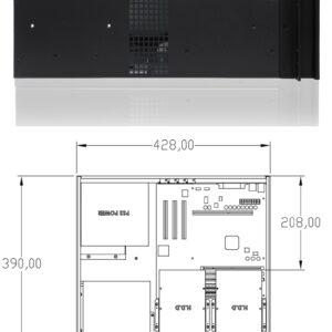 RackChoice 3u Short Depth rackmount Server Chassis Micro ATX/Mini-itx 2x5.25+5x3.5 Bays Support Standard ATX PSU with Either top or Side Cooling