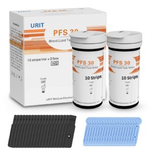 urit 5 in 1 lipid test strips, 20 test strips for psf-30 (test strips only)