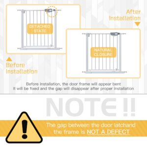 Dokicat Baby Gate,Baby Gates 29-33/41-45 inches,Extra Tall Pet Gate,Tall Baby Gate,Dog Gates for House,Baby Gates for Doorways,Pressure Mounted Baby Gate, No Drill Baby gate