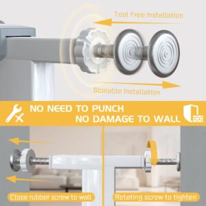 Dokicat Baby Gate,Baby Gates 29-33/41-45 inches,Extra Tall Pet Gate,Tall Baby Gate,Dog Gates for House,Baby Gates for Doorways,Pressure Mounted Baby Gate, No Drill Baby gate