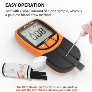 URIT 5 in 1 Lipid Test Strips, 20 Test Strips for PSF-30 (Test Strips Only)