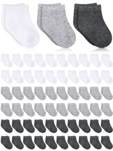 jecery 60 pairs baby socks low cut stretch cotton ankle socks unisex baby socks infant socks for newborn toddler boys girls 0-6 months baby socks