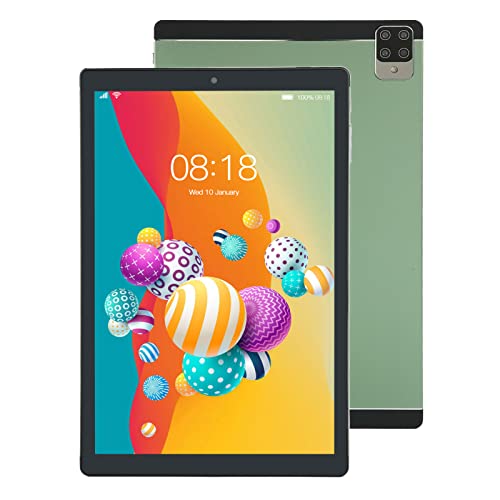 HD Tablet 10.1 Inch Tablet PC 10 Core Processor Painted Green for 12 (US Plug)