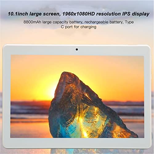 LBEC Tablet PC, 10 Core Gold 10.1 Inch Tablet 100240V 2.4G 5G WiFi for 11.0 for Painting (U.S. regulations)